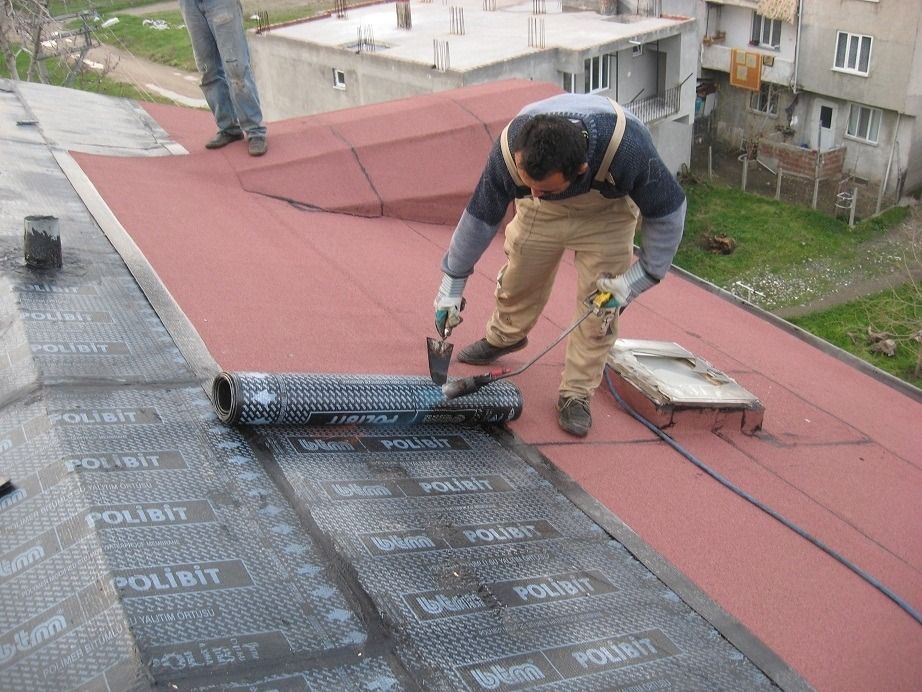 Evka-4 EPDM Kauçuk Çatı – düz çatıda arduvazlı bitümlü membran serimi